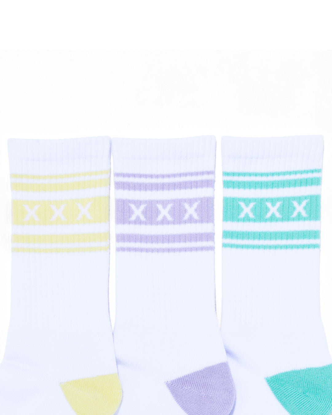 XXX Logo Pastel Line Socks 3-Pack