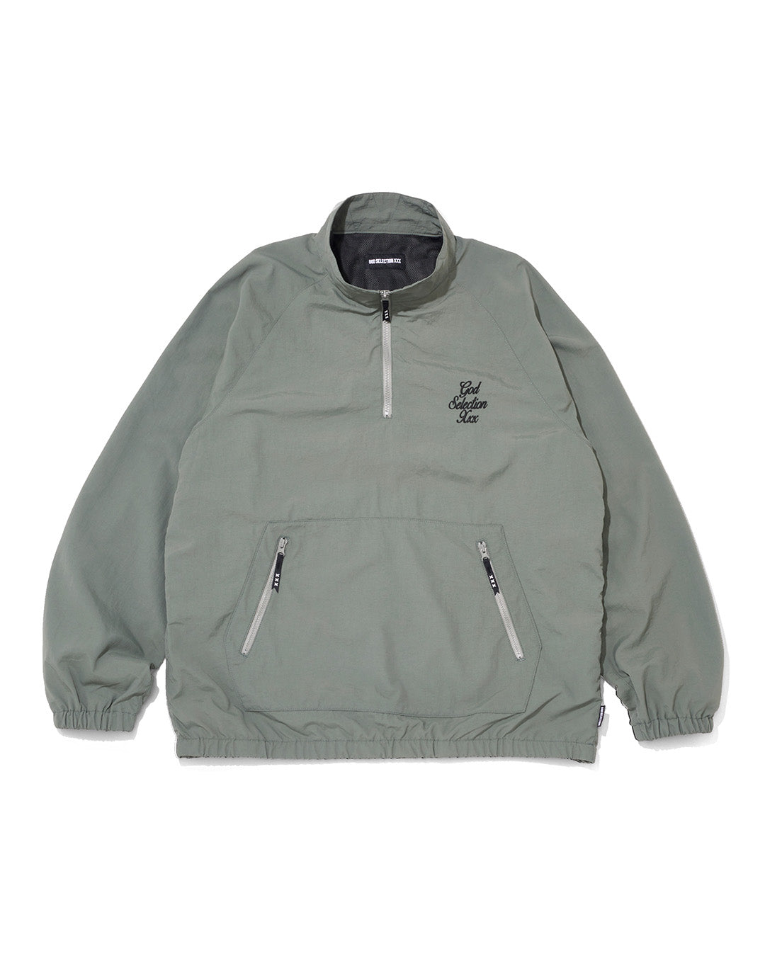Script Logo Half Zip Nylon Jacket