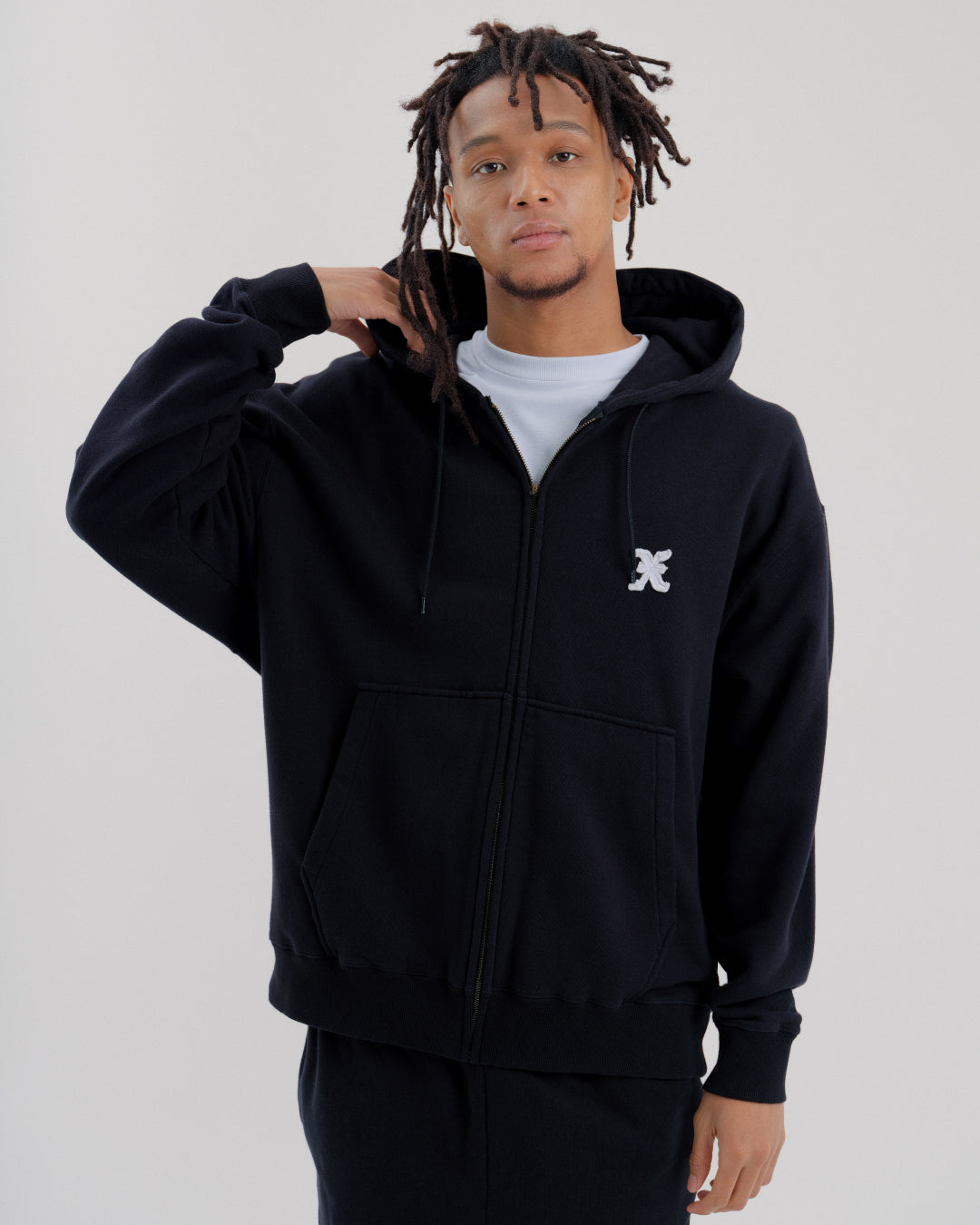 Initial Logo Zip Hoodie