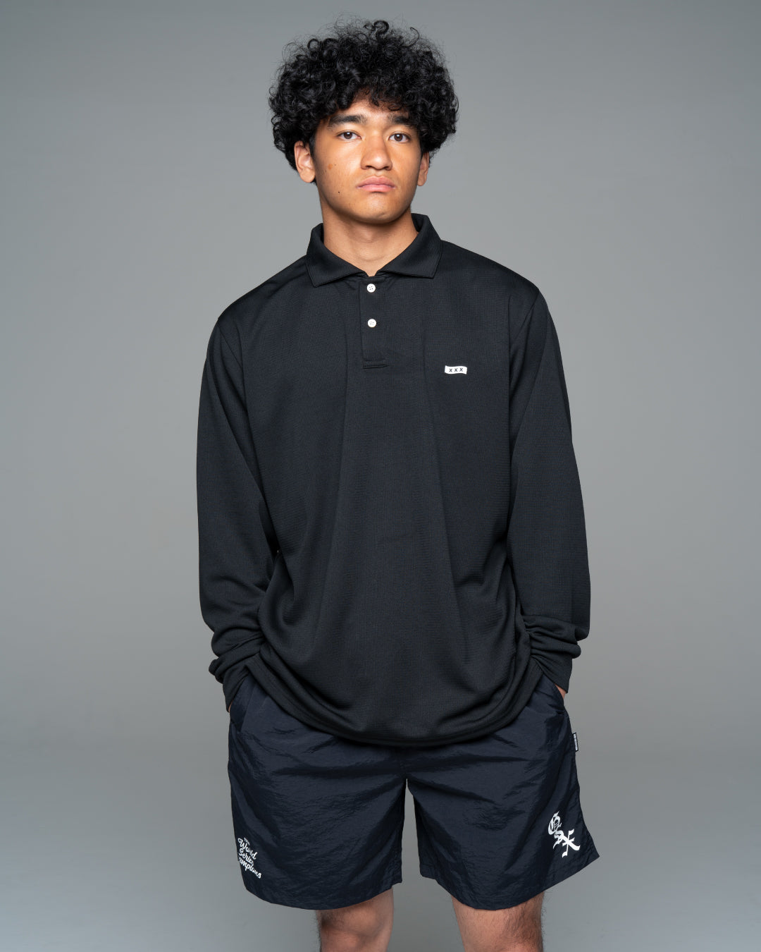 Mini Box Logo Long Sleeve Polo