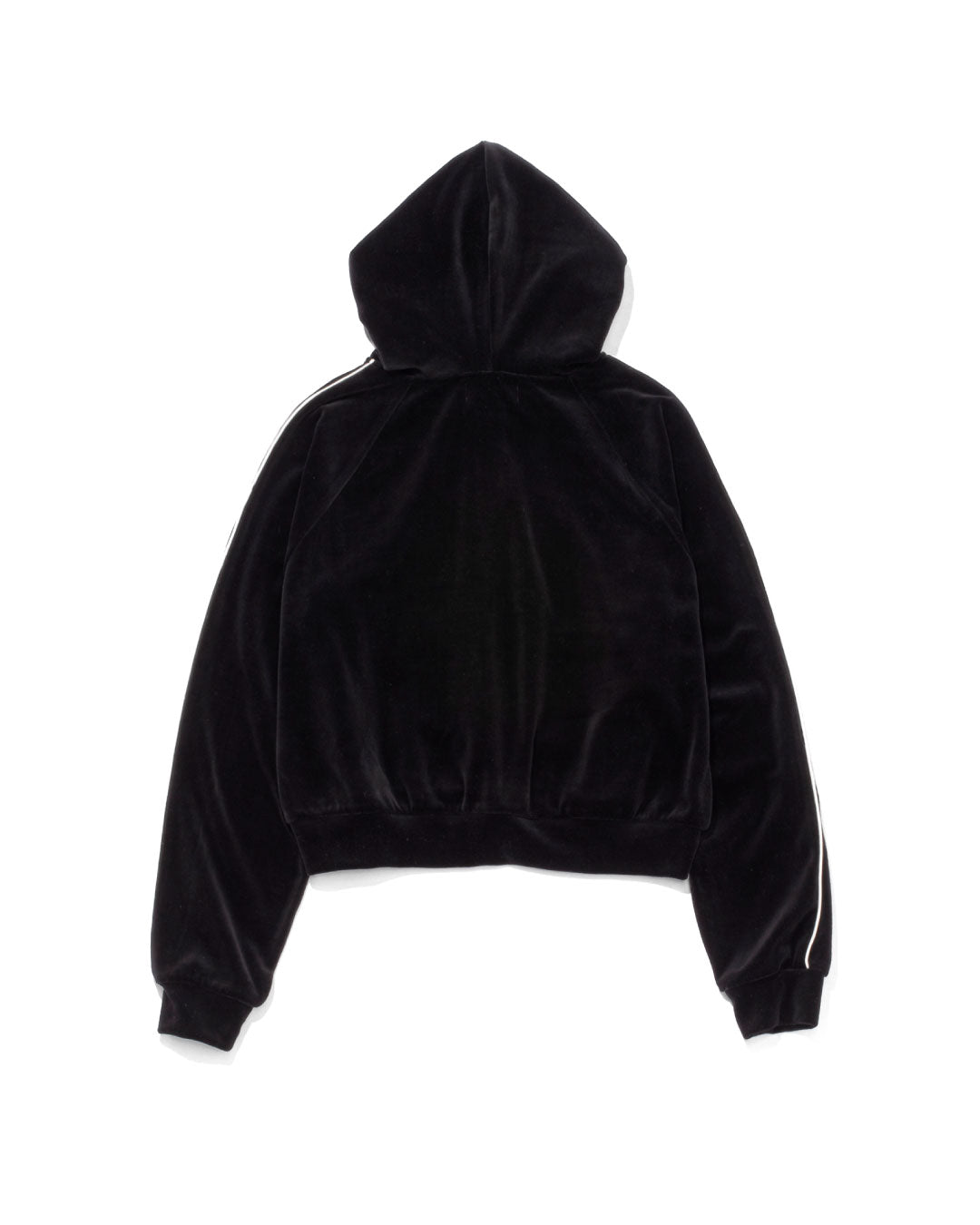 Script Logo Velour Zip-Up Hoodie