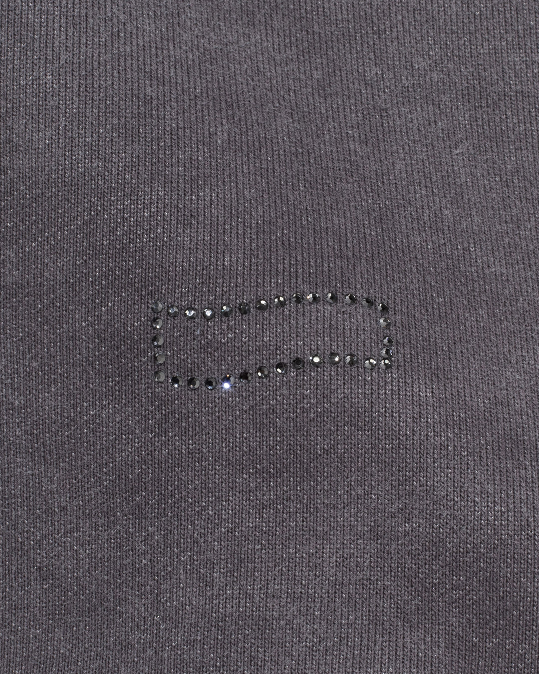 Rhinestone Logo Pigment Dyed Crop Hoodie