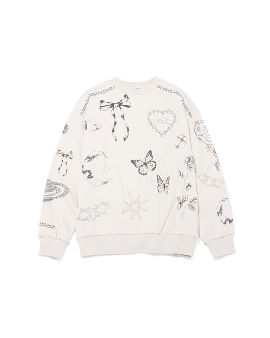 XXX Multi Tattoo Print Sweatshirt