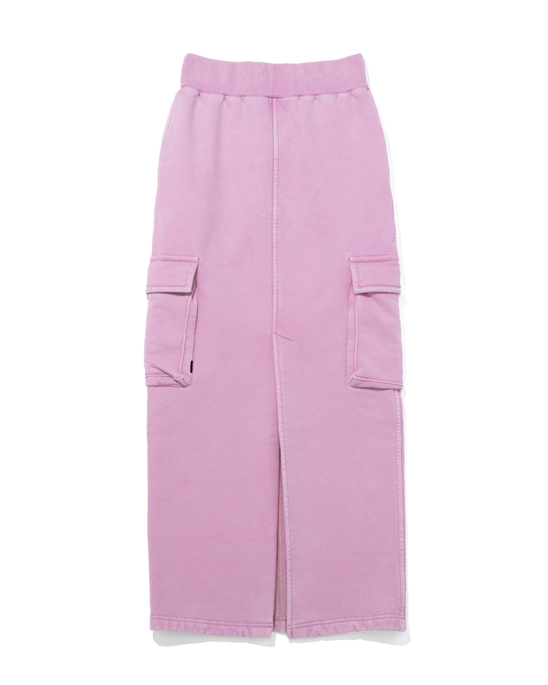 Rhinestone Logo Pigment Dyed Cargo Long Skirt
