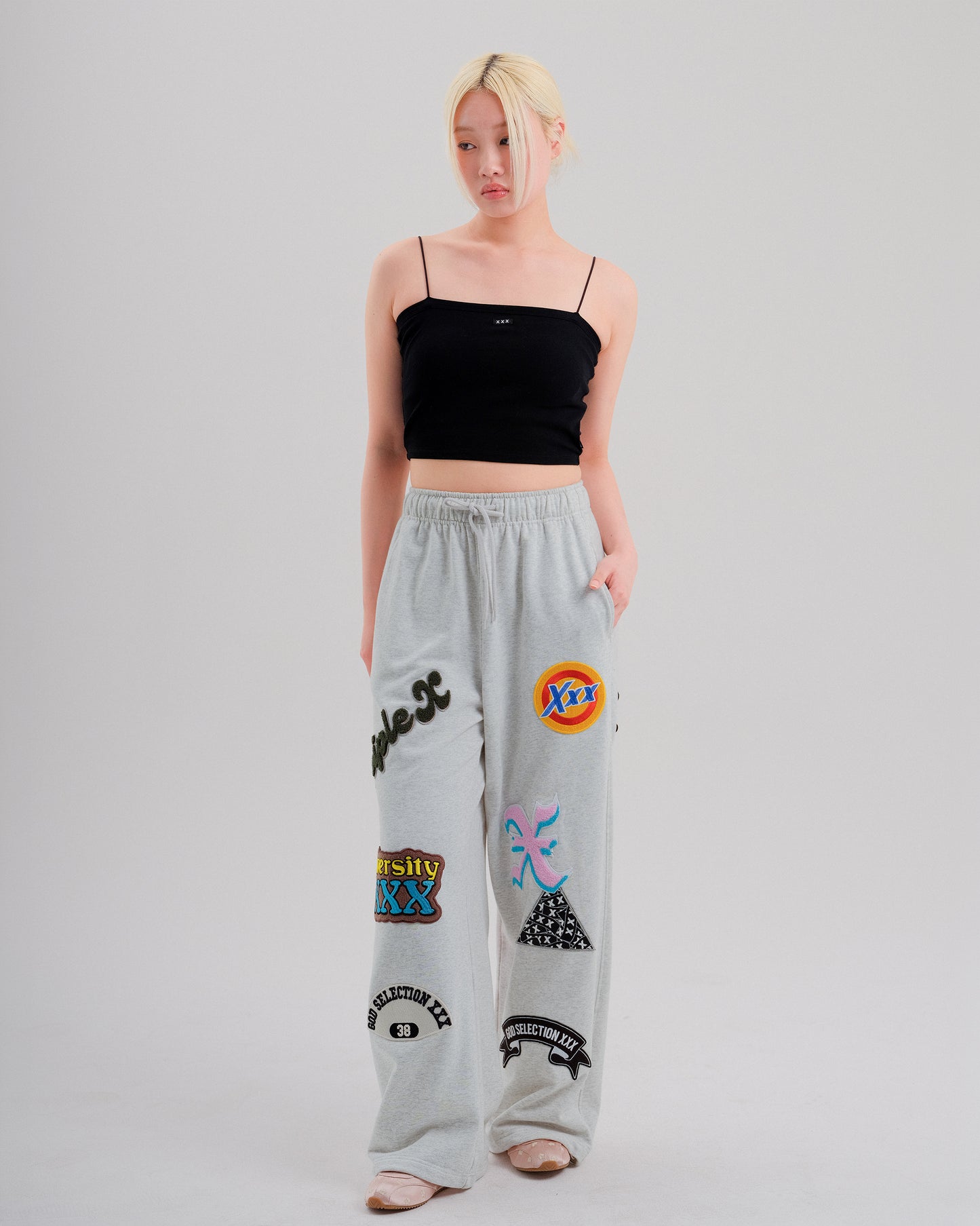Multi-Logo Patch Sweat Longpants